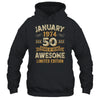 50 Years Awesome Vintage January 1974 50th Birthday Shirt & Hoodie | siriusteestore