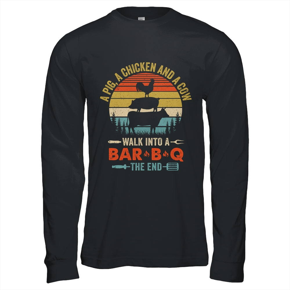 A Pig A Chicken And A Cow Grilling BBQ Barbecue Lover Shirt & Hoodie | siriusteestore