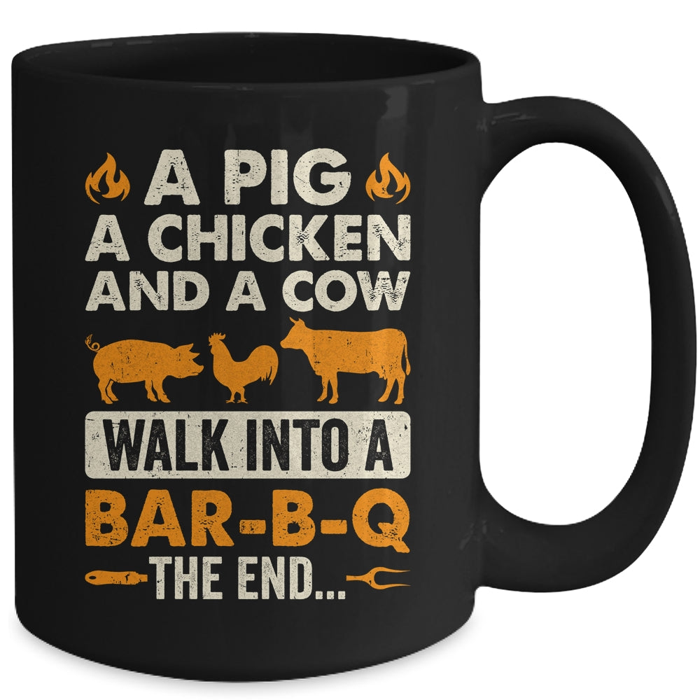 A Pig A Chicken And A Cow Grilling BBQ Lover Barbecue Mug | siriusteestore