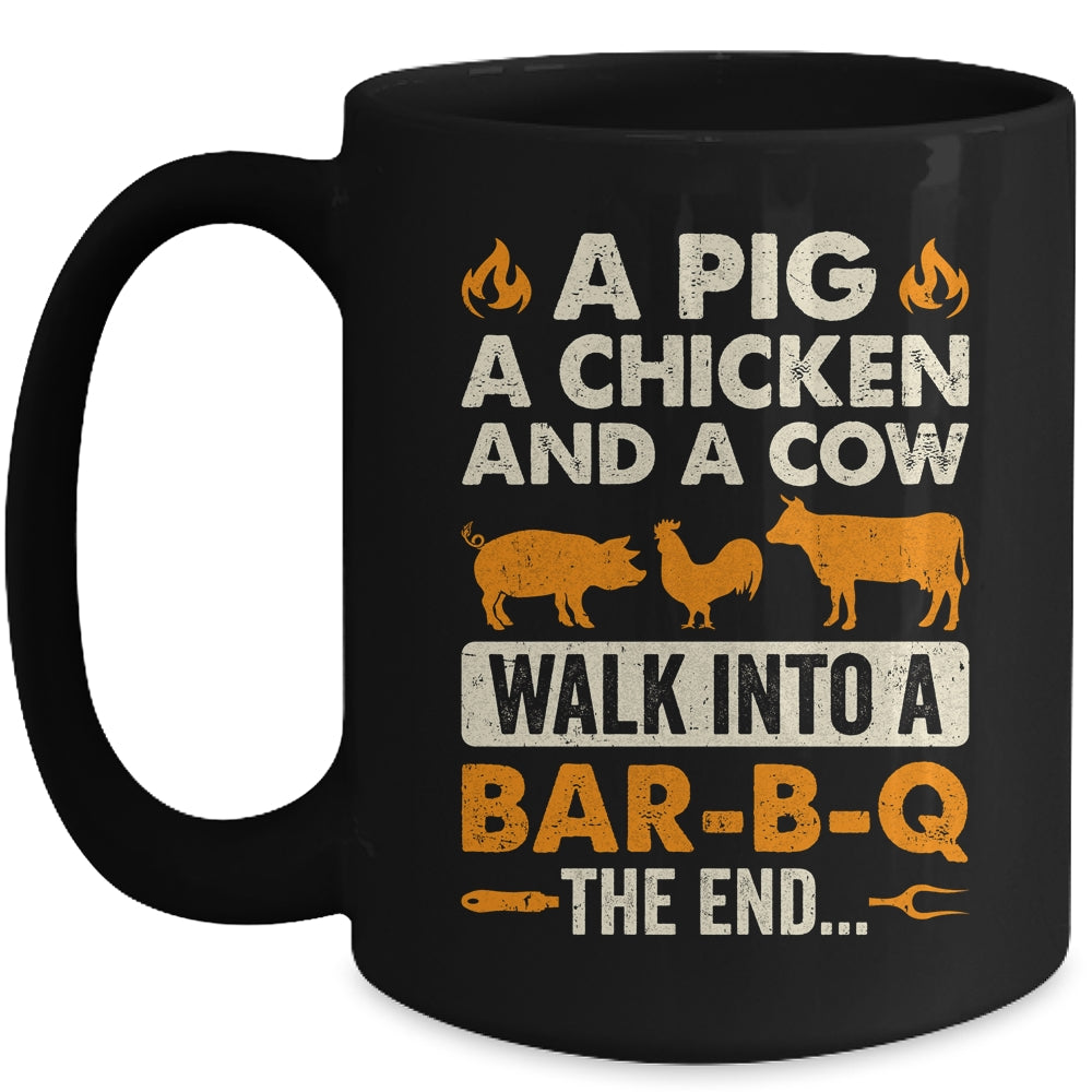 A Pig A Chicken And A Cow Grilling BBQ Lover Barbecue Mug | siriusteestore
