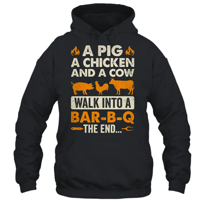 A Pig A Chicken And A Cow Grilling BBQ Lover Barbecue Shirt & Hoodie | siriusteestore