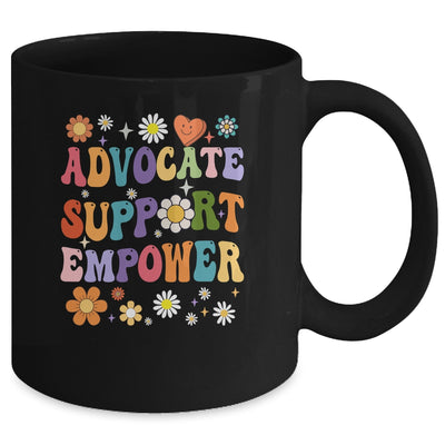 Advocate Support Empower Groovy Social Worker Graduation MSW Mug | siriusteestore