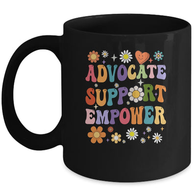 Advocate Support Empower Groovy Social Worker Graduation MSW Mug | siriusteestore