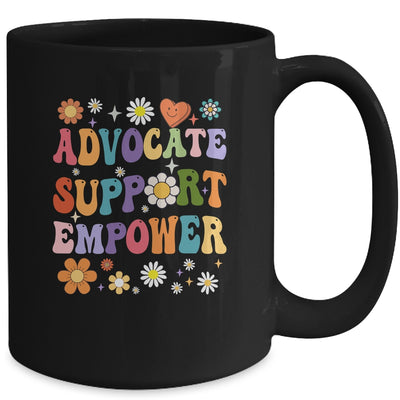 Advocate Support Empower Groovy Social Worker Graduation MSW Mug | siriusteestore