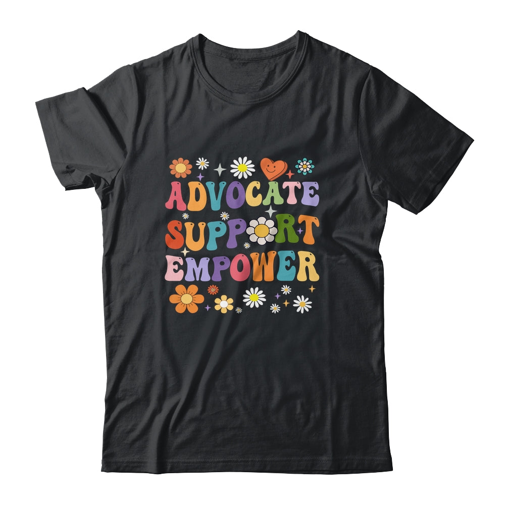 Advocate Support Empower Groovy Social Worker Graduation MSW Shirt & Hoodie | siriusteestore