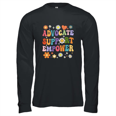 Advocate Support Empower Groovy Social Worker Graduation MSW Shirt & Hoodie | siriusteestore