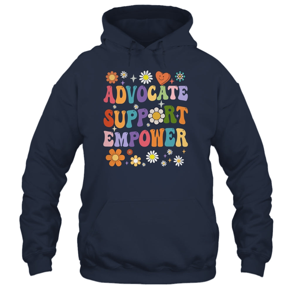 Advocate Support Empower Groovy Social Worker Graduation MSW Shirt & Hoodie | siriusteestore