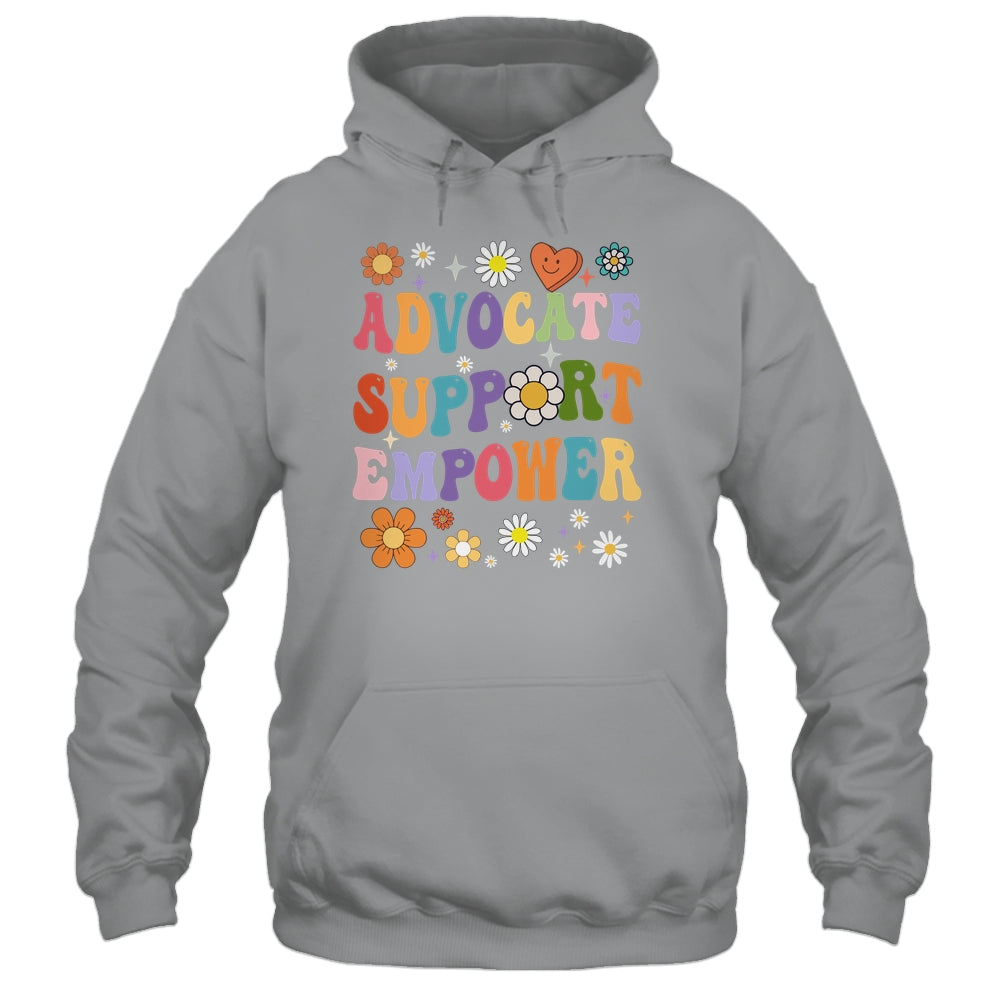 Advocate Support Empower Groovy Social Worker Graduation MSW Shirt & Hoodie | siriusteestore