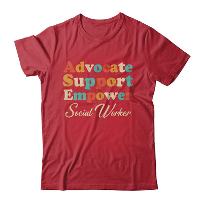 Advocate Support Empower Groovy Social Worker Graduation Shirt & Hoodie | siriusteestore