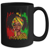 Afro Woman African Melanin Headscarf Nubian Black History Mug | siriusteestore