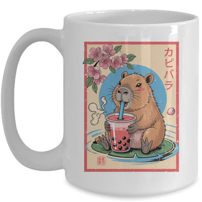 Anime Capybara Graphic Tees Kawaii Japanese Vintage Capybara Mug | siriusteestore