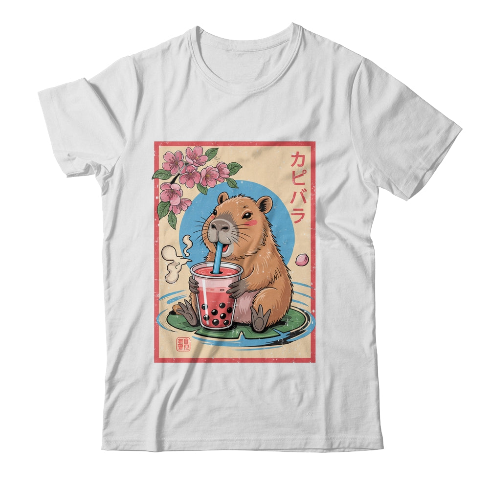 Anime Capybara Graphic Tees Kawaii Japanese Vintage Capybara Shirt & Tank Top | siriusteestore