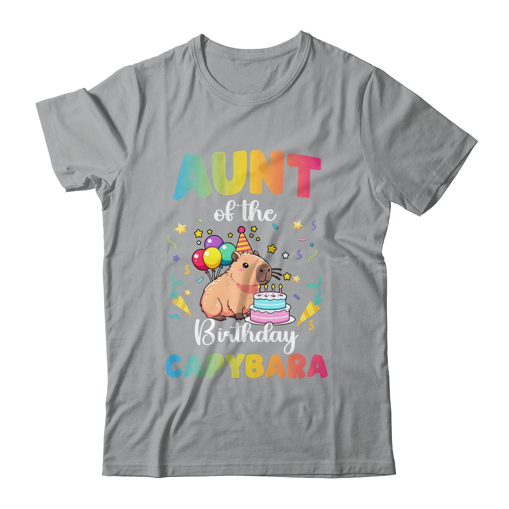 Aunt Of The Birthday Girl Capybara Bday Party Family Shirt & Hoodie | siriusteestore
