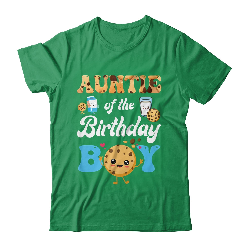Auntie Of The Birthday Boy Milk And Cookies 1st Birthday Shirt & Hoodie | siriusteestore