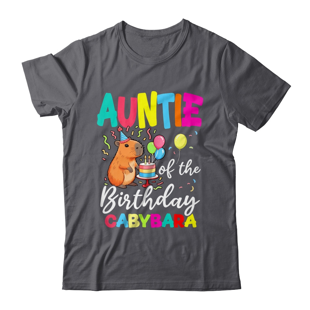 Auntie Of The Birthday Capybara Girl Bday Party Family Shirt & Hoodie | siriusteestore