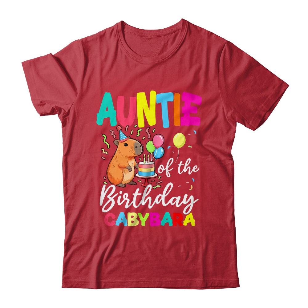 Auntie Of The Birthday Capybara Girl Bday Party Family Shirt & Hoodie | siriusteestore