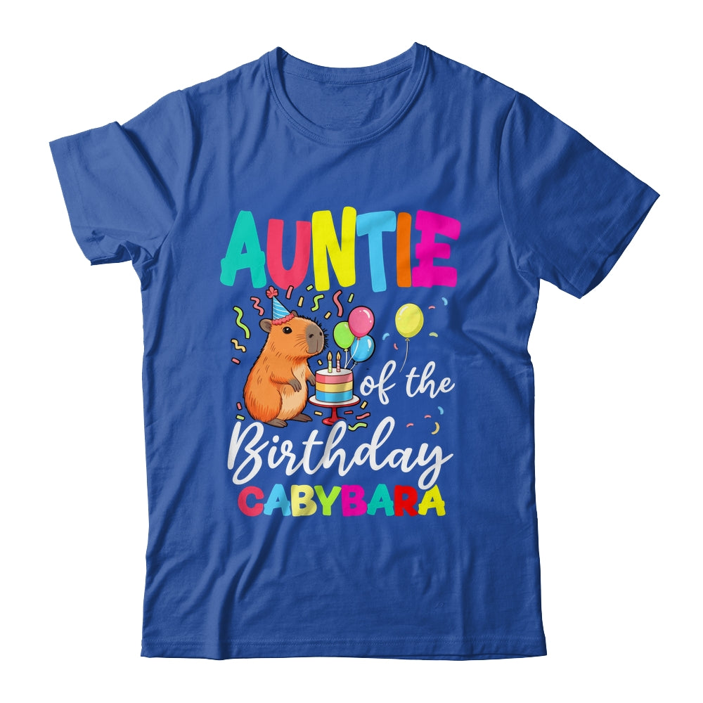 Auntie Of The Birthday Capybara Girl Bday Party Family Shirt & Hoodie | siriusteestore