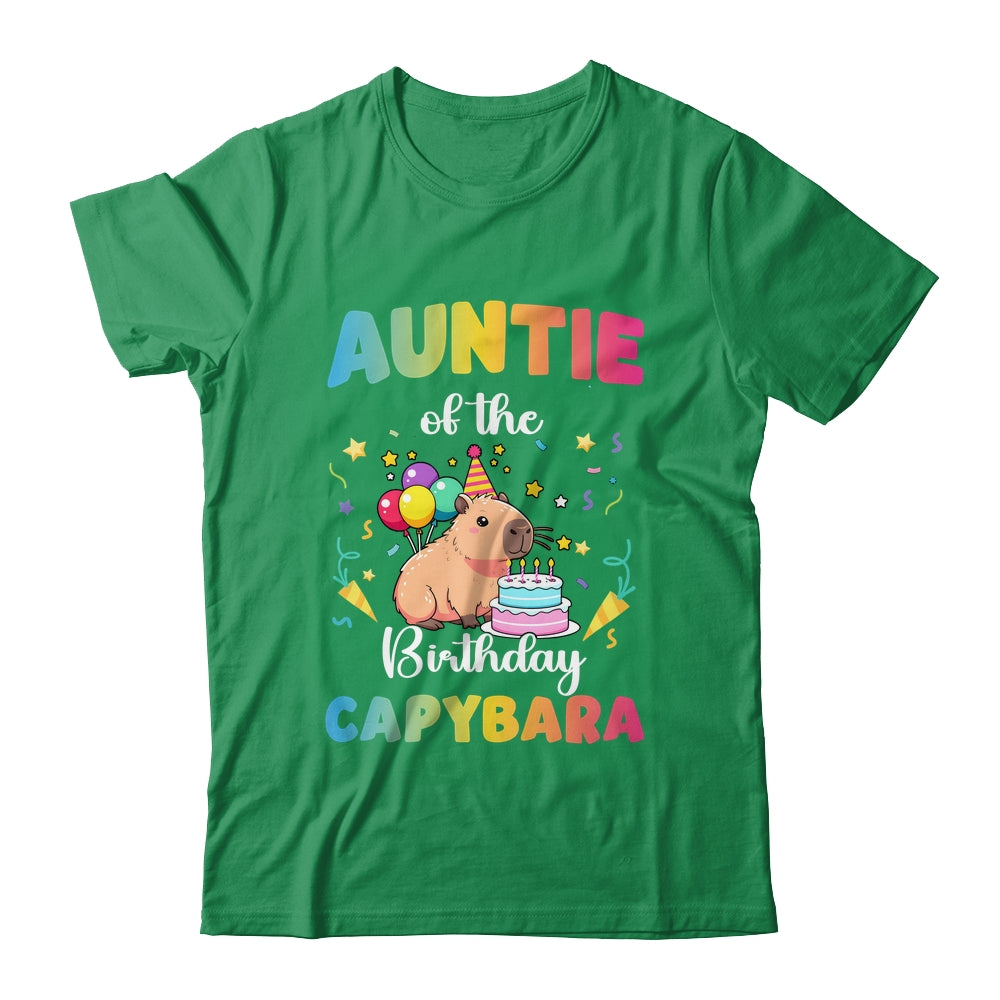 Auntie Of The Birthday Girl Capybara Bday Party Family Shirt & Hoodie | siriusteestore