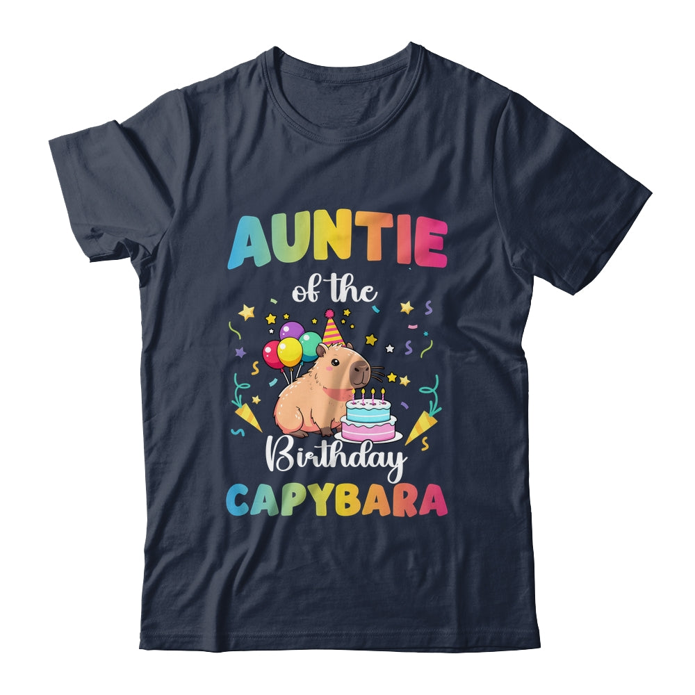 Auntie Of The Birthday Girl Capybara Bday Party Family Shirt & Hoodie | siriusteestore