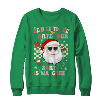 Be Nice To The Bartender Santa Christmas Xmas Groovy Shirt & Sweatshirt | siriusteestore