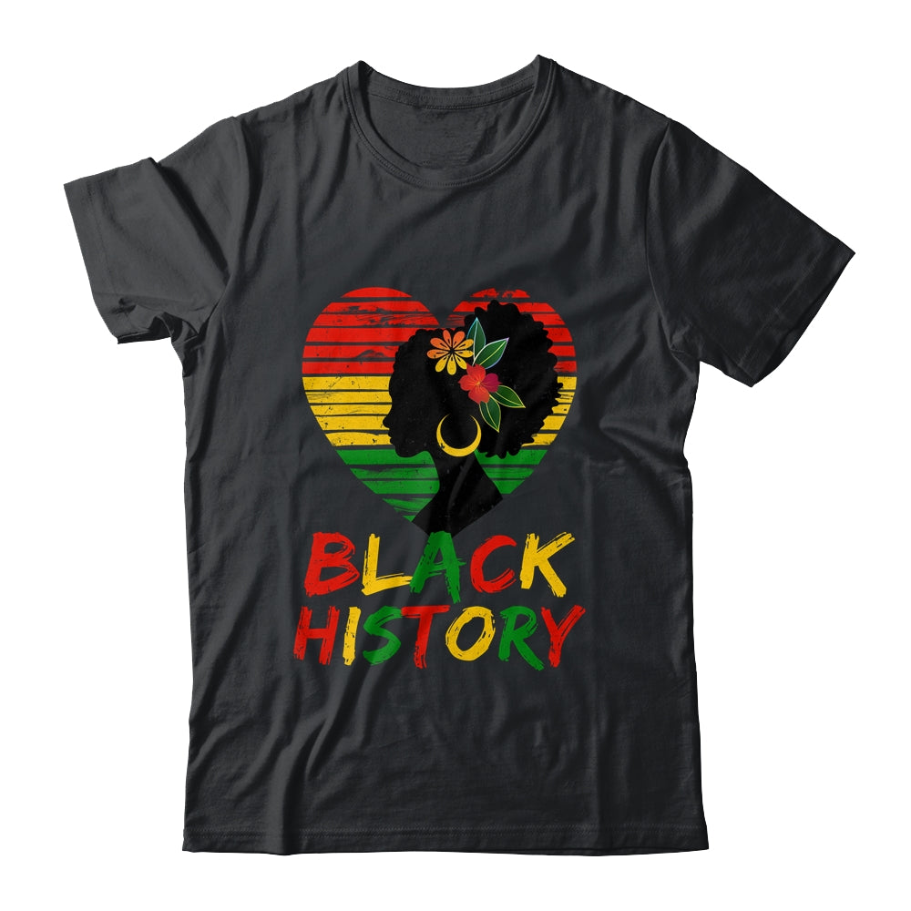 Black History Month African Pride American Heart Women Shirt & Tank Top | siriusteestore