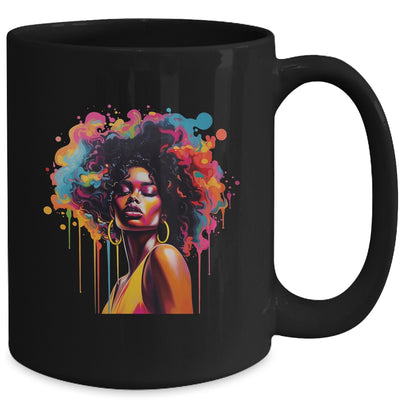Black Queen Afro Melanin Dripping Juneteenth African Mug | siriusteestore
