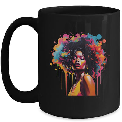 Black Queen Afro Melanin Dripping Juneteenth African Mug | siriusteestore