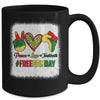 Bleached Peace Love Juneteenth 1865 Freedom Day African Mug | siriusteestore
