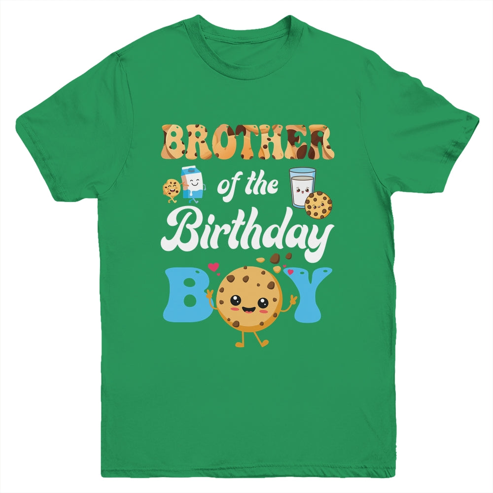 Brother Of The Birthday Boy Milk And Cookies 1st Birthday Youth Shirt | siriusteestore