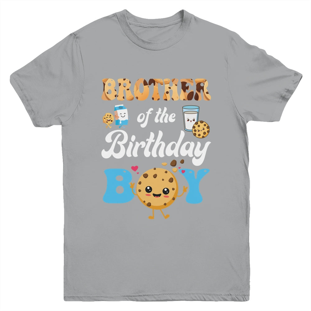 Brother Of The Birthday Boy Milk And Cookies 1st Birthday Youth Shirt | siriusteestore