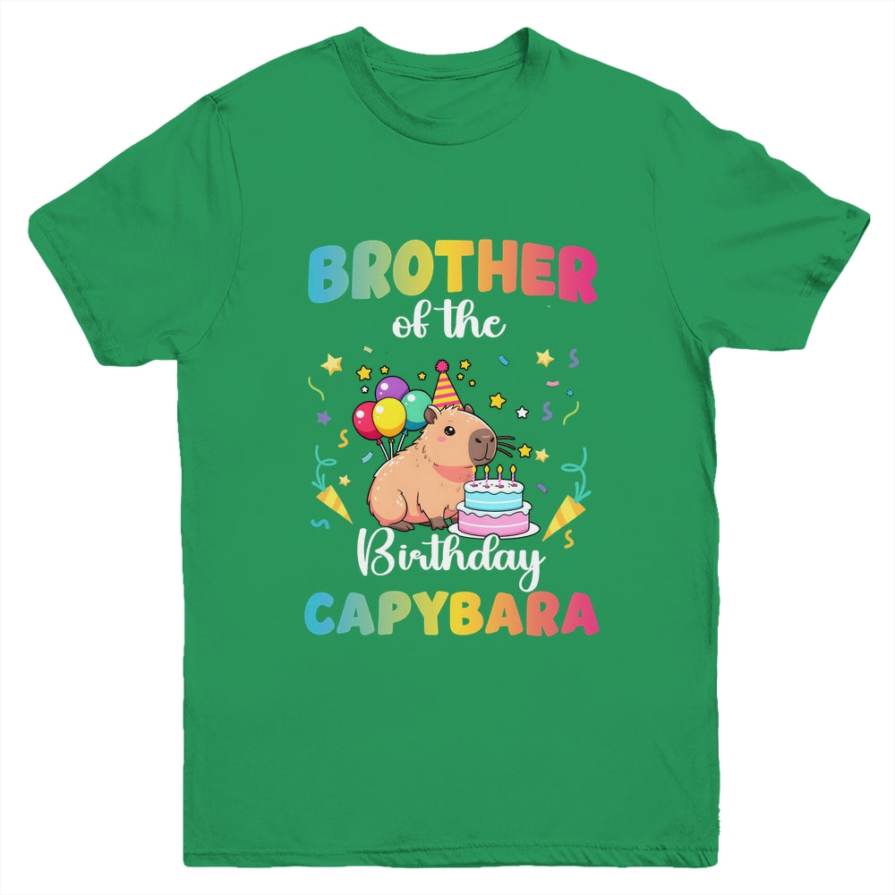 Brother Of The Birthday Girl Capybara Bday Party Family Youth Shirt | siriusteestore