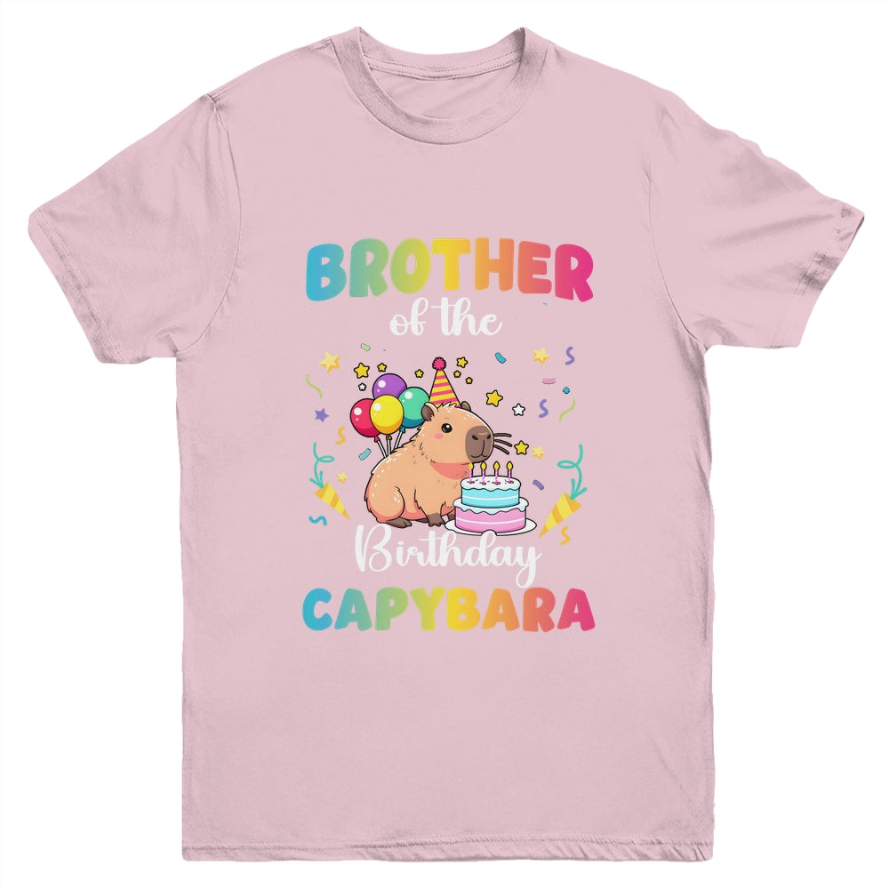 Brother Of The Birthday Girl Capybara Bday Party Family Youth Shirt | siriusteestore