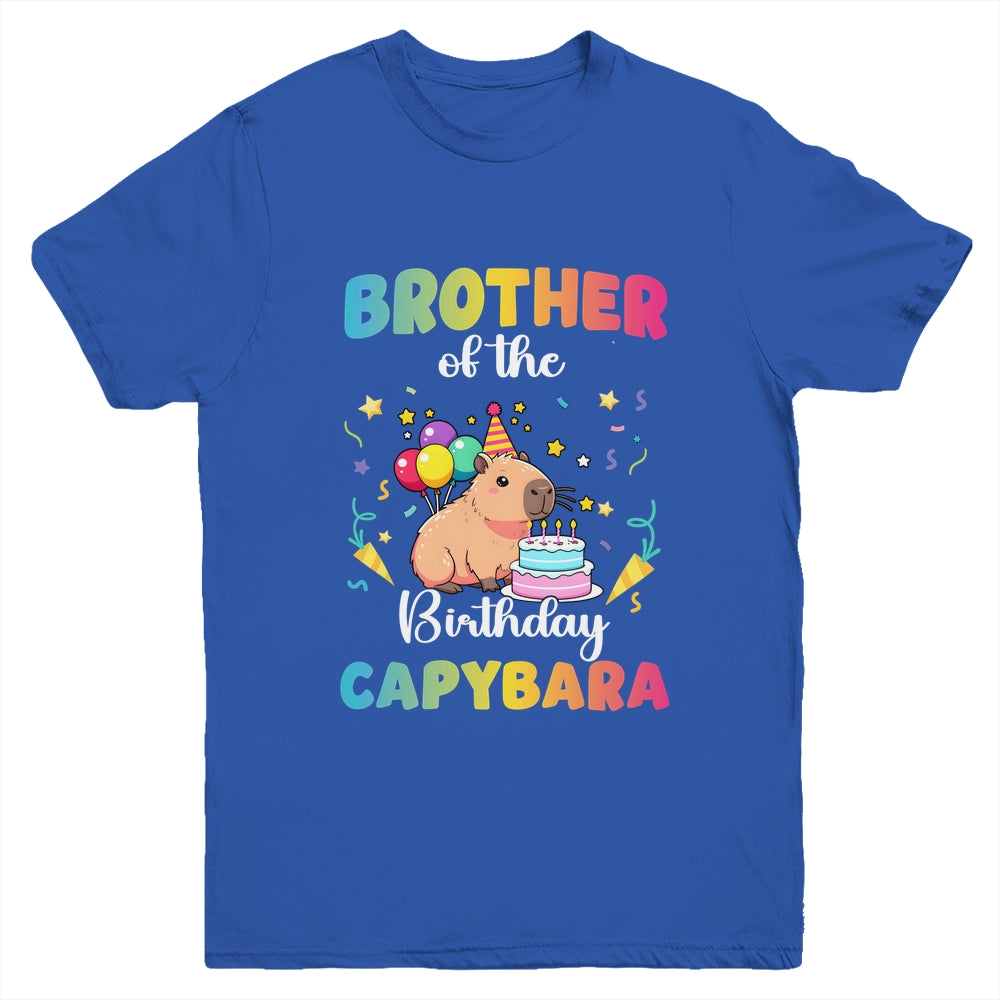 Brother Of The Birthday Girl Capybara Bday Party Family Youth Shirt | siriusteestore