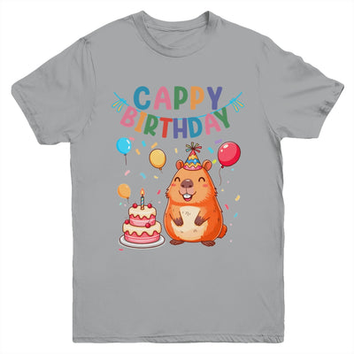 Cappy Birthday Capybara Lovers Girl Boy Happy Birthday Party Youth Shirt | siriusteestore