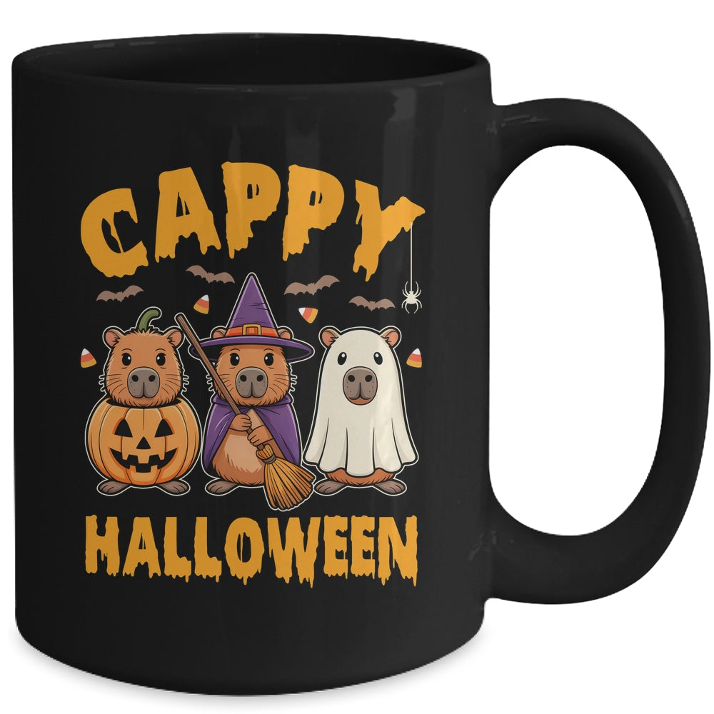 Cappy Halloween Funny Capybara Ghost Witch Pumpkin Spooky Mug | siriusteestore