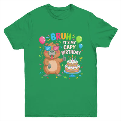 Capy Birthday Capybara BRUH Cute Happy Birthday Boys Girls Youth Shirt | siriusteestore