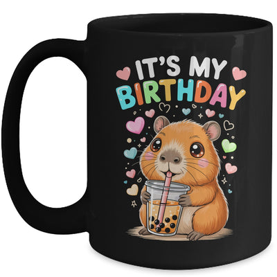 Capybara Birthday Graphic Kids Cute Capibara Its My Birthday Mug | siriusteestore