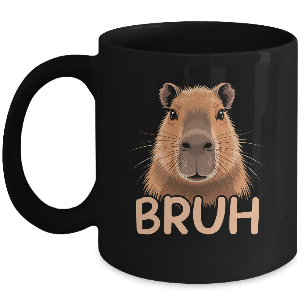 Capybara Bruh Funny Capy Meme Rodent Men Boys Kids Women Mug | siriusteestore