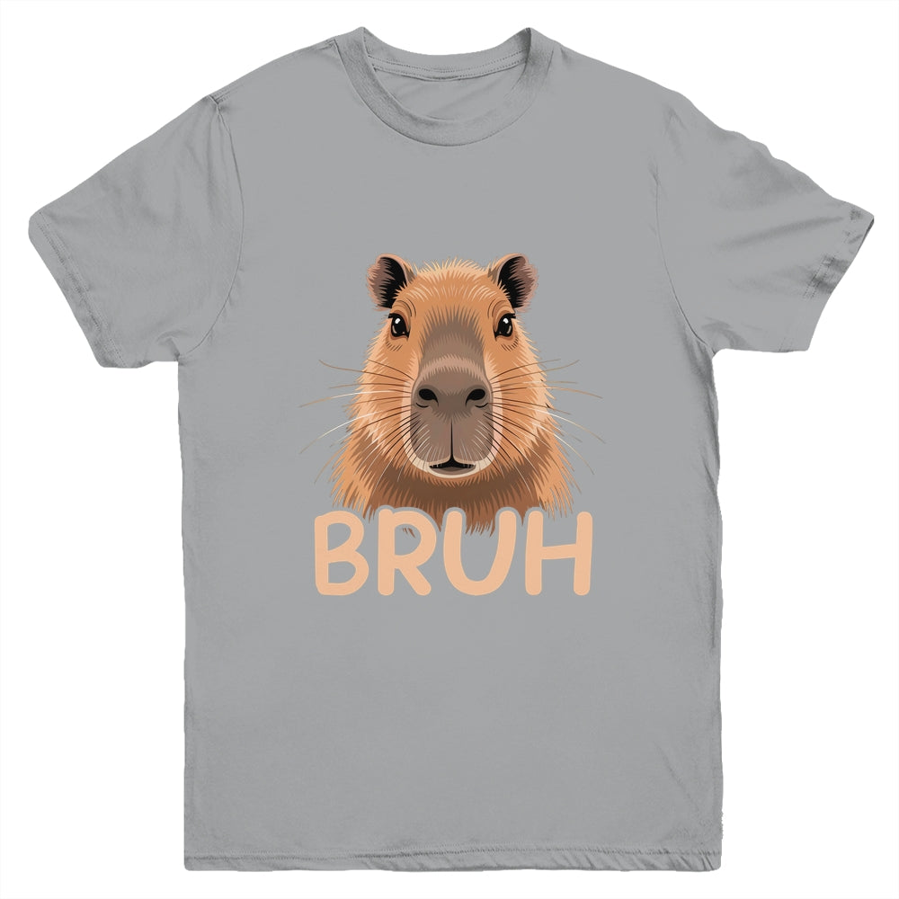 Capybara Bruh Funny Capy Meme Rodent Men Boys Kids Women Youth Shirt | siriusteestore