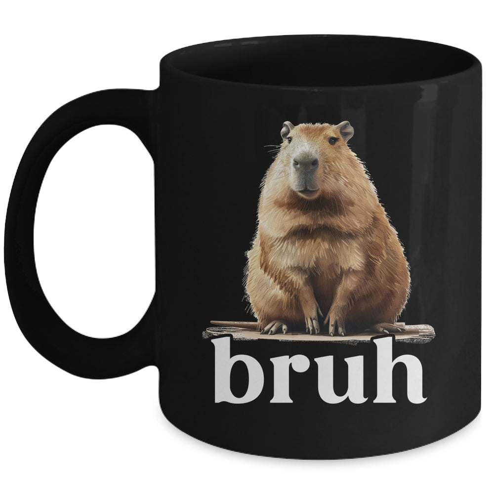 Capybara Cute Design For Men Women Boys Girls Capybara Bruh Mug | siriusteestore