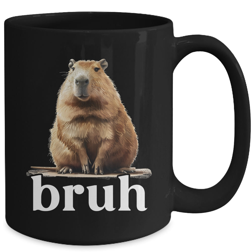 Capybara Cute Design For Men Women Boys Girls Capybara Bruh Mug | siriusteestore