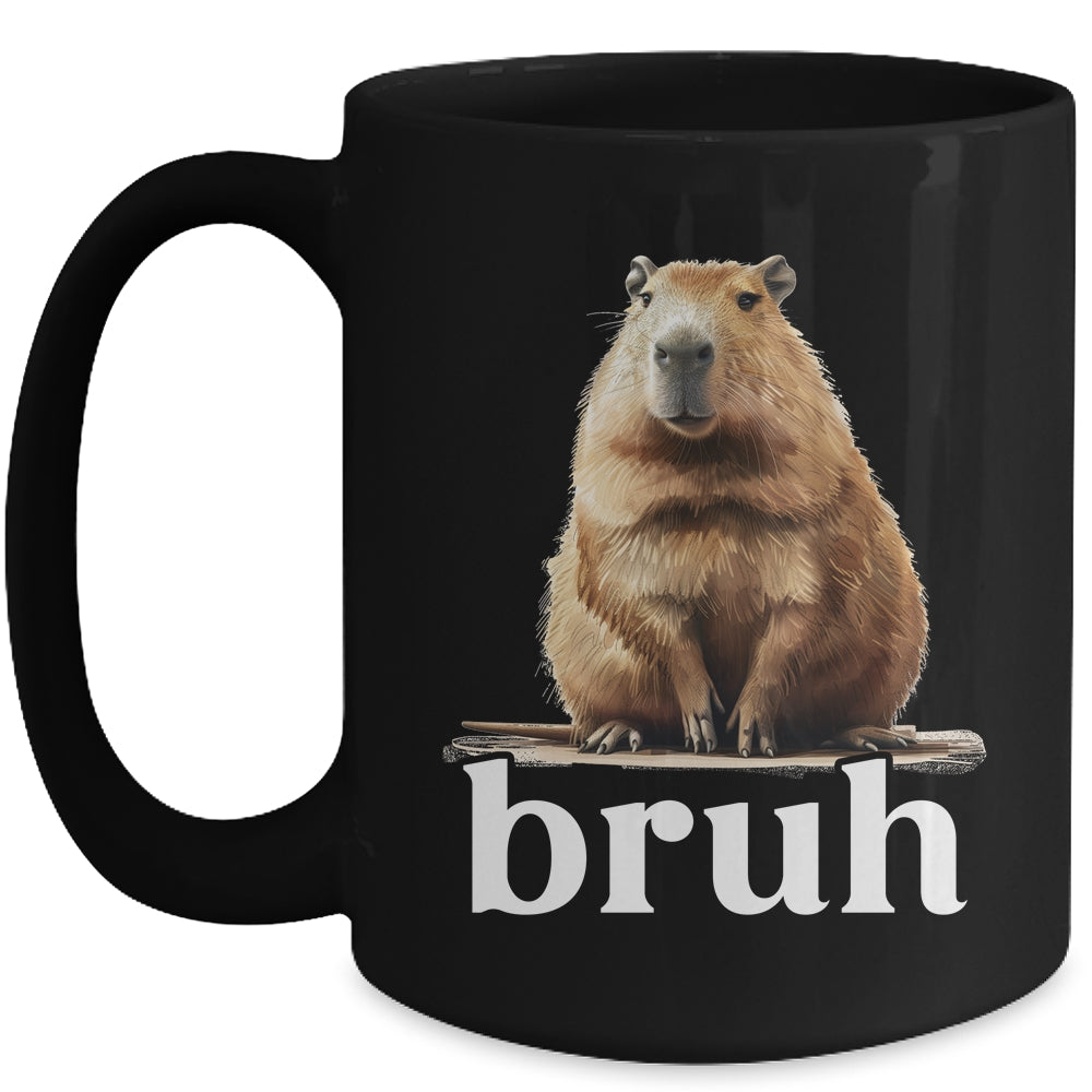 Capybara Cute Design For Men Women Boys Girls Capybara Bruh Mug | siriusteestore