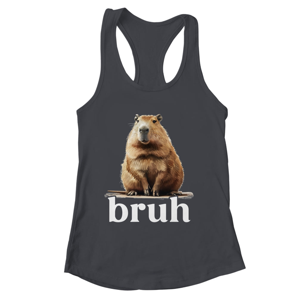 Capybara Cute Design For Men Women Boys Girls Capybara Bruh Shirt & Tank Top | siriusteestore