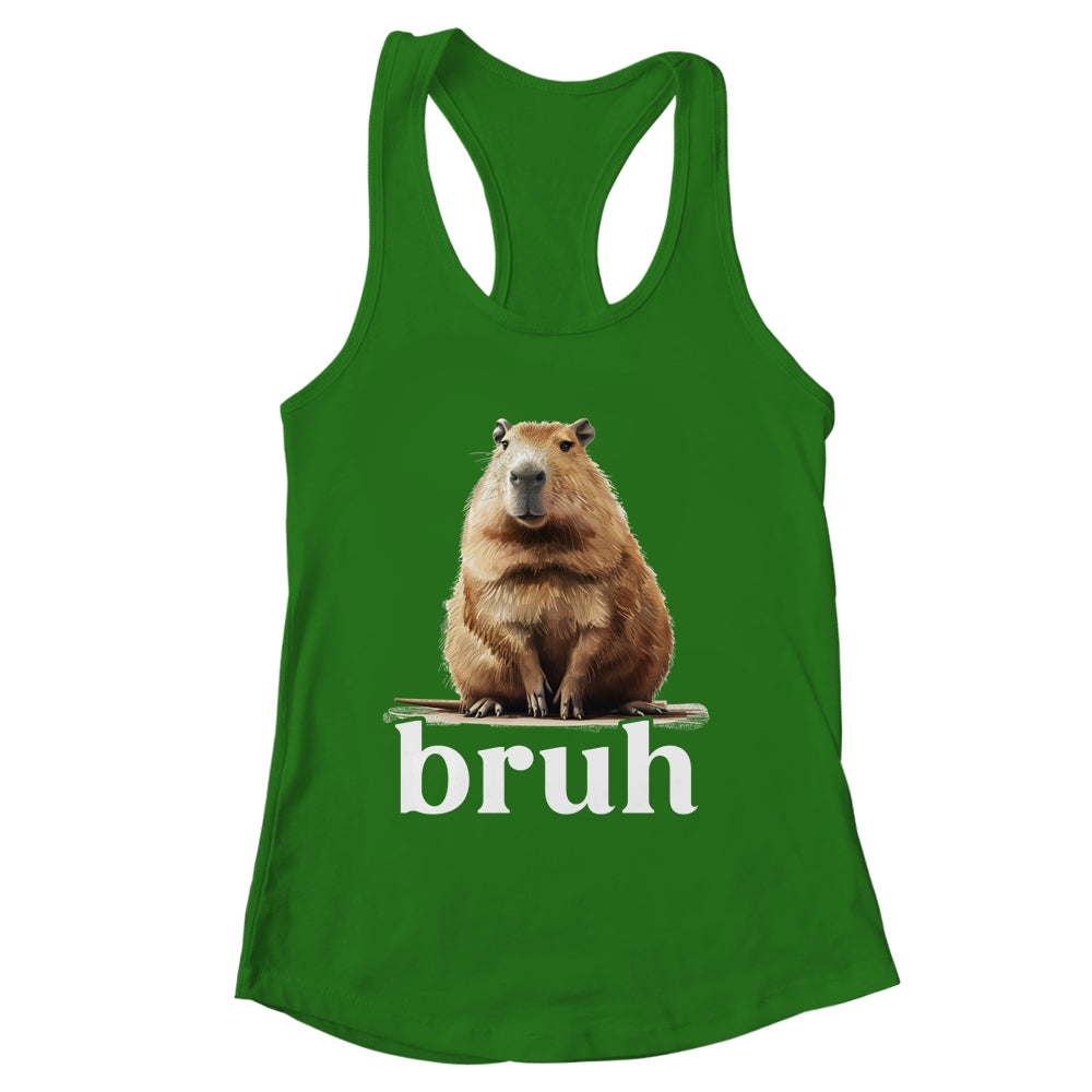 Capybara Cute Design For Men Women Boys Girls Capybara Bruh Shirt & Tank Top | siriusteestore