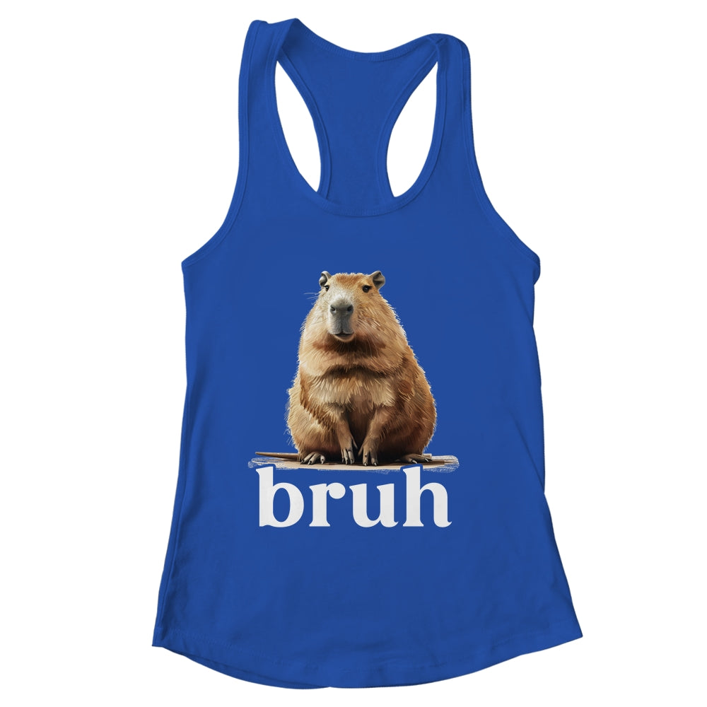 Capybara Cute Design For Men Women Boys Girls Capybara Bruh Shirt & Tank Top | siriusteestore