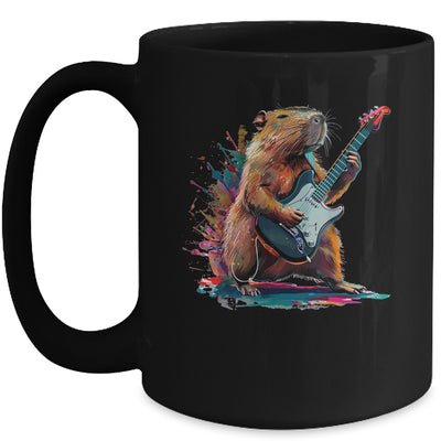 Capybara Playing Electric Guitar Funny Capybaras Lover Mug | siriusteestore