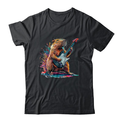 Capybara Playing Electric Guitar Funny Capybaras Lover Shirt & Tank Top | siriusteestore