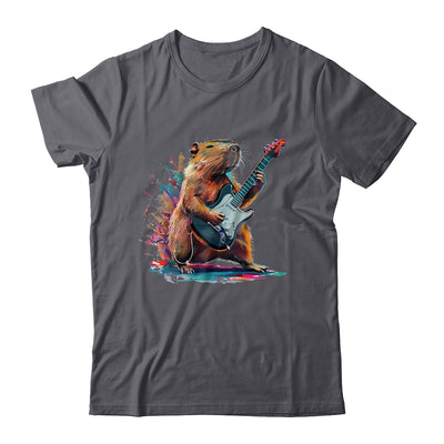 Capybara Playing Electric Guitar Funny Capybaras Lover Shirt & Tank Top | siriusteestore