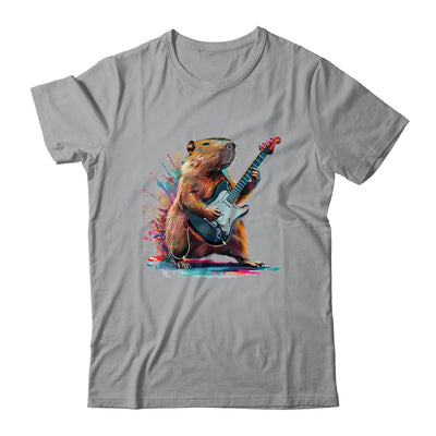 Capybara Playing Electric Guitar Funny Capybaras Lover Shirt & Tank Top | siriusteestore