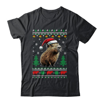 Capybara Santa Hat Ugly Christmas Capybara Lover Xmas Shirt & Sweatshirt | siriusteestore